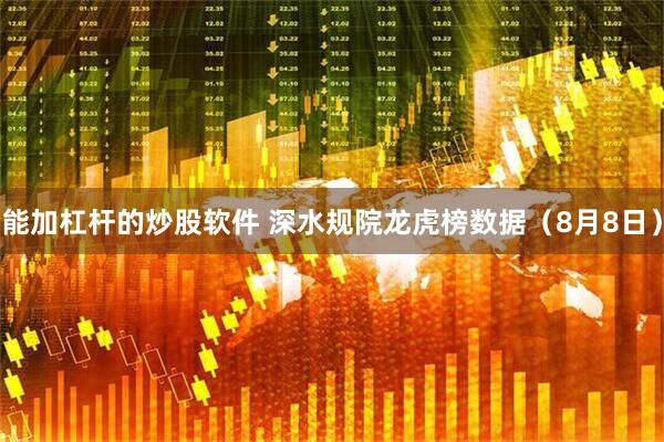 能加杠杆的炒股软件 深水规院龙虎榜数据（8月8日）
