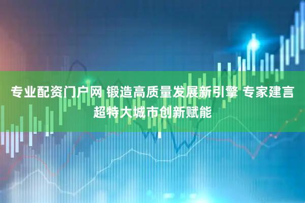 专业配资门户网 锻造高质量发展新引擎 专家建言超特大城市创新赋能