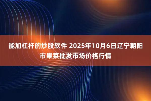 能加杠杆的炒股软件 2025年10月6日辽宁朝阳市果菜批发市场价格行情