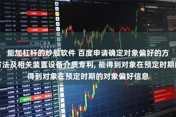 能加杠杆的炒股软件 百度申请确定对象偏好的方法、模型训练方法及相关装置设备介质专利, 能得到对象在预定时期的对象偏好信息
